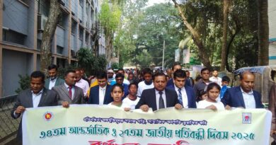 সিরাজগঞ্জে ৩৪তম আন্তর্জাতিক ও ২৭তম জাতীয় প্রতিবন্ধী দিবস উদযাপন উপলক্ষে র‍্যালি প্রদর্শন, আলোচনা সভা অনুষ্ঠিত